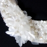 Sequin and leaf ribbon tie tambour beaded necklace detail